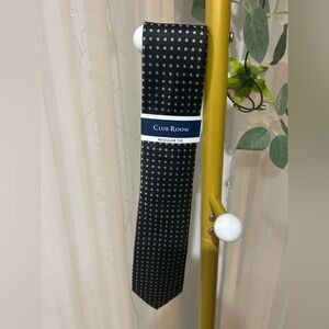 Club Room Black Pattern Tie NWT Macy’s Designer Mens Regular Tie